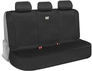 Caterpillar EasyFit Back Seat Cover for Cars Trucks SUV, Split Bench Rear Seat Protector with Neoprene Padding, Water-Resistant Adjustable Back Seat Cover for Dogs, Durable Interior Car Seat Cover