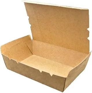 Kraft Lunch Box Extra Small Without Window, Grease-Resistant Baked Goods Gift Boxes - Built-In Lids, Kraft Paper Brownie Boxes, For Meals And Desserts - 50 Pieces.