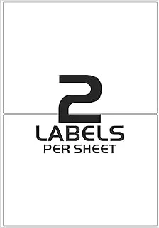 A4 Self Adhesive Multipurpose Labels Writable/Printable, 210 x 148 mm, 2 Labels Per A4 Sheet, High White Labels for Mailing Address,Organizing,Party,Office,Kitchen And Envelopes - 100Labels/50 Sheets