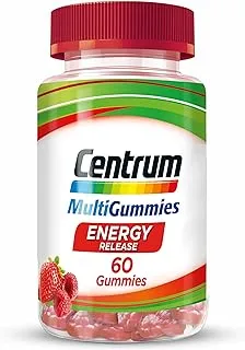 Centrum MultiGummies Energy Release, Dietary Supplement Gummies, Multivitamin for Adults, Pack of 1x60 Gummies