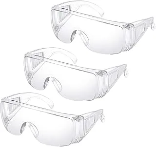 TOPBATHY 3pcs Safety Protective Glasses Anti-saliva Sneeze Spittle Splash Goggles Transparent Anti-fog Dust Eyewear Baffle For Personal Lab Outdoor