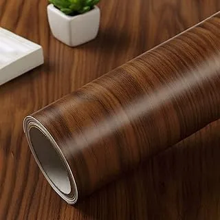 wolpin Wall Stickers Wood Wallpaper (Mahogany Brown, 45cmx12m)