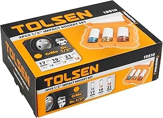 Tolsen- 3pcs 1/2 inch Impact socket set (INDUSTRIAL)