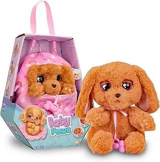 BABY PAWS Sleeping Puppies - Cocker an Interactive Plush Puppy which Makes Sounds, Opens and Closes its Eyes, and Has a Bag to Take the Puppy Around with You - Gift Toy for Girls and Boys +3 Years