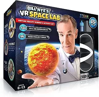 Abacus Brands Bill Nye's VR Space Lab - Virtual Reality Kids Science Kit, Book and Interactive STEM Learning Activity Set (Full Version - Includes Goggles)