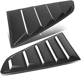 DNA MOTORING ZTL-Y-0003 Pair Rear Quarter Side Window Louver (15-18 Ford Mustang Coupe), 1 Pack,Black