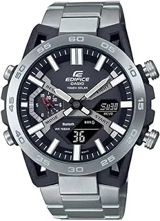 Casio Edifice Men's Watch - ECB-2000D-1ADF Black Dial, Silver Band