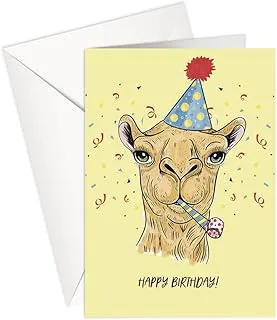 Greeting Card - Happy Birthday | CAMEL | P181 | SharetheLove (Standard A5, YELLOW)