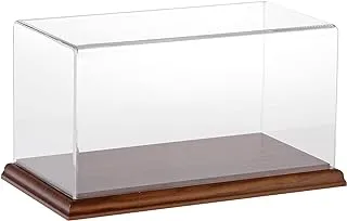 Plymor Clear Acrylic Display Case with Hardwood Base, 10