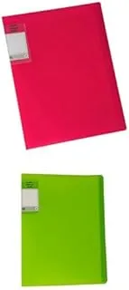 Maxi Display Book Of 40 Pockets Pink + Display Book Of 40 Pockets Green