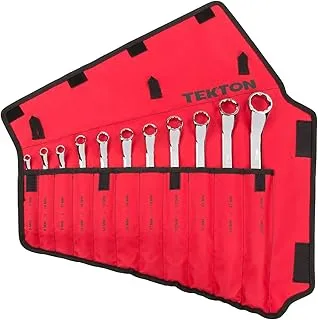 TEKTON 45-Degree Offset Box End Wrench Set with Pouch, 11-Piece (6-32 mm) | WBE24511