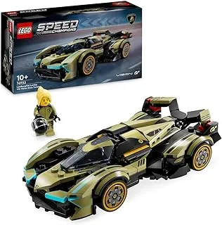 LEGO Speed Champions Lamborghini Lambo V12 Vision GT Super Car Toy for 10 Plus Year Old Boys & Girls, Buildable Vehicle Model Set, Kids' Bedroom Decoration, Birthday Gift Idea 76923