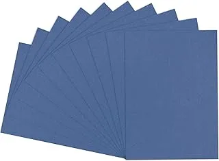 Rexel 100pcs A4 Leather Grain Binding Covers Presentation Leather Textured Paper Un-Punched for Business Reports[BLUE]