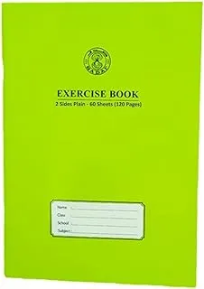 Sadaf Two Side Plain Exercise Book, 120 Pages, A5 Size, Green