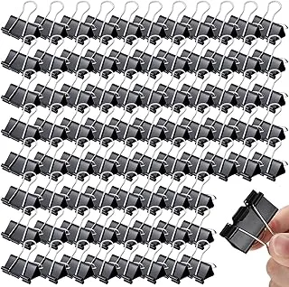 AL FAKHAMA 32 mm Binder Clips, 72 Pcs Corrosion Resistant Black Metal Foldback Clips, Paper Clamps Binder, Paper Clips Clamp for Office, Home, School - 72pcs