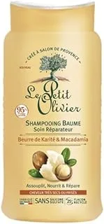 LE PETIT OLIVIER - Repairing Shampoo Balm – Shea & Macadamia – Nourishes & Repairs – Very Dry or Frizzy Hair – Silicone & Sulphate Free – Made in France – 250 ml