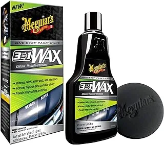 Meguiar's G191016EU 3in1 Car Wax 473ml, Clean Polish Protect, One Step Paint Care