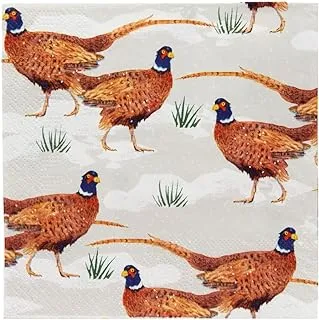 Talking Tables Botanical Pheasant Recyclable Christmas Napkins 20 Pack