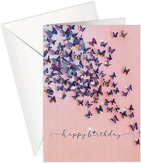 Greeting Card - Birthday | HAPPY BIRTHDAY | BUTTERFLIES | SharetheLove (Standard A5)