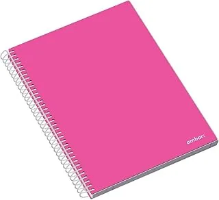 Ambar 120 Sheets 70 GSM School Hard Cover Spiral Note Book, A4 Size