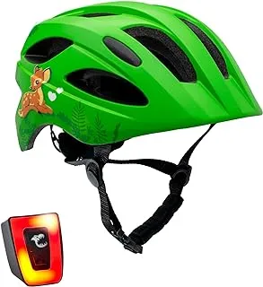 Bicycle Helmet with Light for Children and Teenagers, Size 54-58, Attractive Children's Bicycle Helmet for Boys and Girls, LED Light