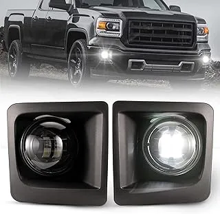 BUNKER INDUST LED Fog Lights for 2014-2015 GMC Sierra 1500,Bumper Driving Fog lamp Kit Fog Light