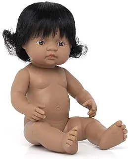 Miniland Miniland31058 Baby Doll Hispanic Girl W/O Underwear, Multi-Color