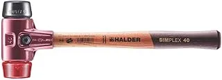 Halder AR3026.040, 325x121x42 mm SIMPLEX soft-face mallet with cast iron housing and wooden handle, Ø 40, Rubber composition / Plastic