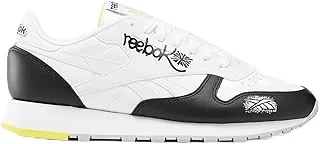 Reebok CLASSIC LEATHER, Unisex Shoes, CBLACK/FTWWHT/ACIYEL,34 EU