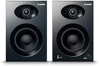 Alesis Elevate 4 Pair of 50 W Powered Desktop Studio or Gaming Speakers (Black)