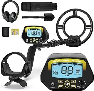 SAKOBS Metal Detector for Adults Waterproof - Professional Higher Accuracy Gold Detector with LCD Display, DISC & Notch & All Metal Mode, Advanced DSP Chip 10