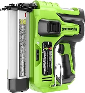 Greenworks 24V 18GA Brushless Brad Nailer, Cordless Staple Gun, Tool Only