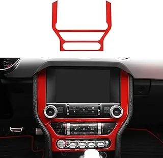 Linakip Center Console Panel Trim Compatible with Ford Mustang GT 2015 2016 2017 2018 2019 2020 2021 2022 2023, Air Conditioning AC Panel Trim, Mustang Interior Accessories(red)