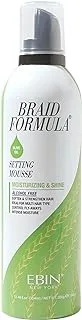 EBIN NEW YORK LOCK'N POMADE Setting Mousse - Olive Oil (12.49oz/ 354ml) | Moisturizing & Shine, Long Lasting Hold, Frizz Control, Infused with Tea Tree Oil and Aloe