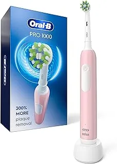 Oral-B Pro 1000 CrossAction Electric Toothbrush, Pink, Powered by Braun