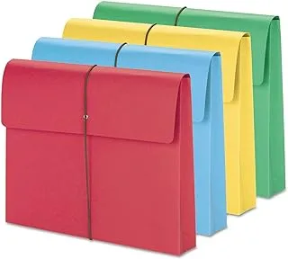 Smead Colored Expanding File Wallet with Flap and Cord Closure, 2