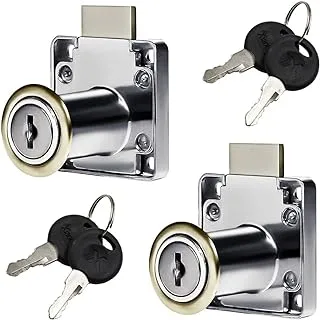 LICTOP 2pcs Cabinet Locks with 2 Keys not Universal Office Desk Drawer Lock Zinc Alloy Showcase Door Lock Furniture Wardrobe Locks