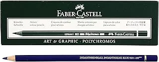 Faber-Castell Polychromos colour pencil 6pcs Box,247 indanthrene blue,Water-resistant and smudge-proof,Thick 3.8 mm lead