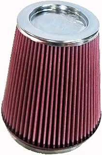 K&N Universal Clamp-On Air Intake Filter: High Performance, Premium, Washable, Replacement Air Filter: Flange Diameter: 6 In, Filter Height: 8 In, Flange Length: 1 In, Shape: Round Tapered, RF-1020