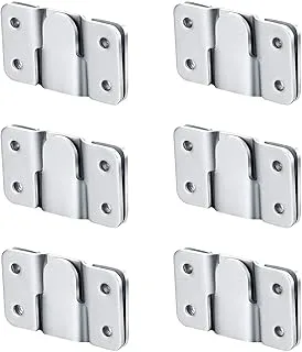 Flush Mount Bracket, Interlocking Photo Frame Hook 56 x 36mm Heavy Duty Picture Hangers, Interlock Bracket Furniture Connector, Sectional Couch Connectors, Headboard Wall Mount Hardware (6 Pairs))