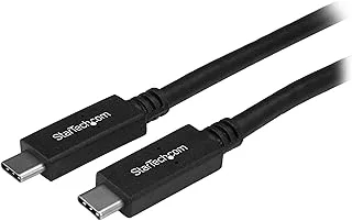 StarTech.com USB315CC1M كابل USB C إلى UCB C، 3 أقدام/1 متر، M/M، USB 3.0 (5 جيجابت في الثانية)، كابل شحن USB C، كابل USB من النوع C، كابل USB-C إلى USB-C