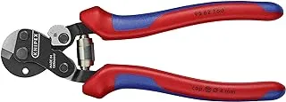 KNIPEX Tools - Wire Rope Cutters, Multi-Component (9562160), 6-Inch, w/Lock and Spring