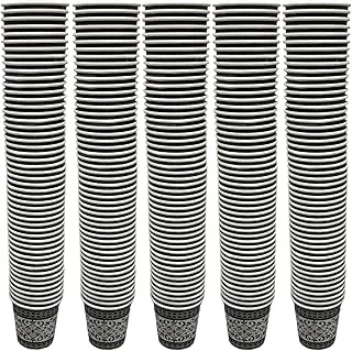 Alsaqer Paper Kahwa Cups 500-Pieces, 2.5 oz Capacity, Black