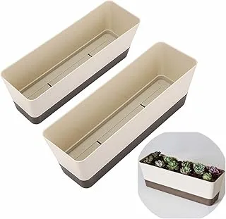 Skelang 2 Pcs Rectangular Plant Pot, 12