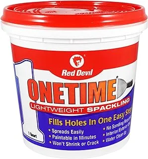 Red Devil 0544 ONETIME Lightweight Spackling, 1 Quart, White