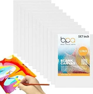 BPA® Artist Painting Canvas Panels5X7 Inch / 12 PackTriple Primed Cotton Canvas Boards For Oil & Acrylic Paint