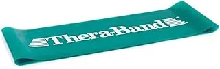 حلقات حزام مقاومة ثقيلة احترافية من THERABAND، 10 عبوات، طول 20 سم، أخضر