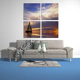 Once Upon A Boat, Canvas wall art, Multicolour, Canvas, 4 Pieces, 30 x 30 By(BPA®)