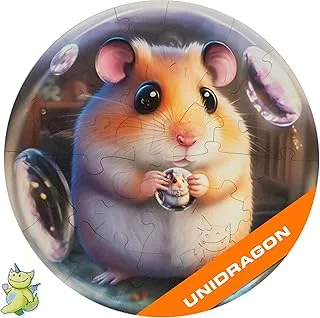 UNIDRAGON figured wooden puzzle Hamster Bubblezz