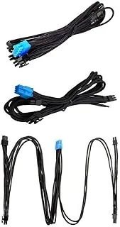 SilverStone Black Sleeved PSU Cable for One PCI-E 8pin (6+2) and One PCI-E 8pin (6+2) PP06B-2PCIE70